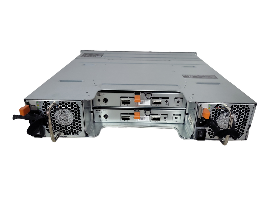 Dell MD1220 PowerVault Storage Array w/24x 2.5 Bays,2x 3DJRJ Controllers, 2x  !