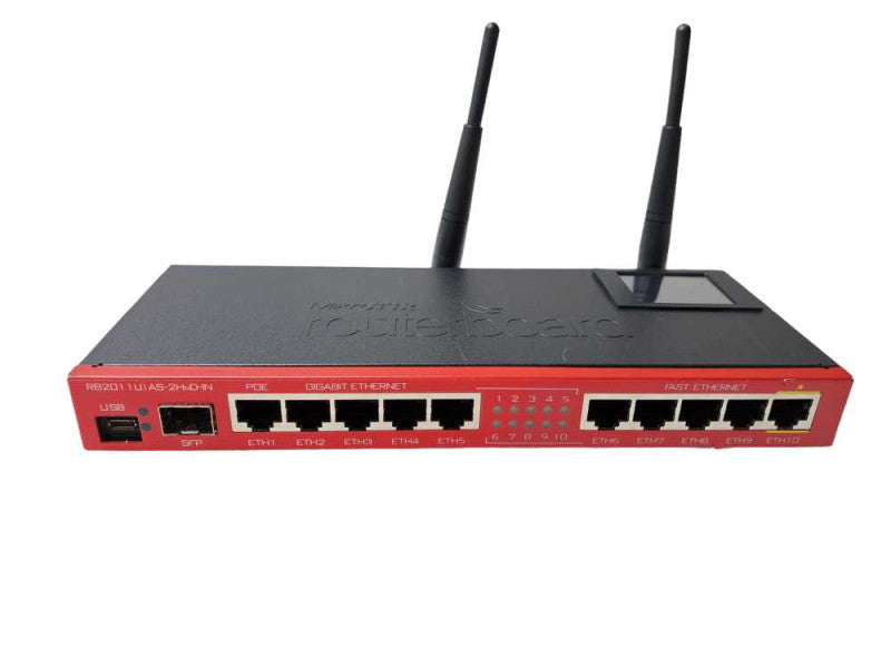 Mikrotik RB2011UiAS-2HnD-IN RouterBOARD 2.4GHz 10 Port Wireless Enet Unit Q)