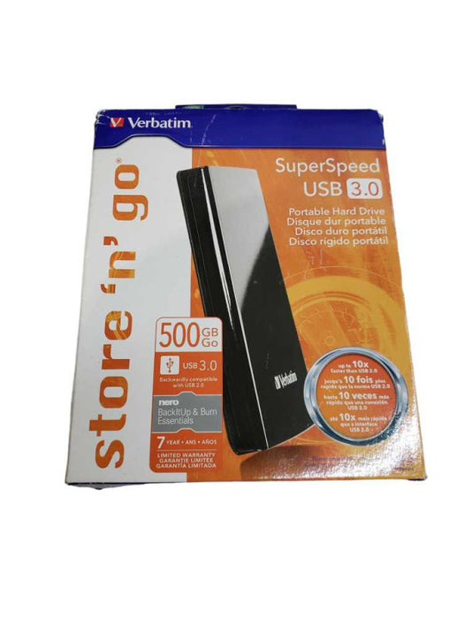 Verbatim store \\'n\\' go 500GB 2.5\\" Portable HDD +