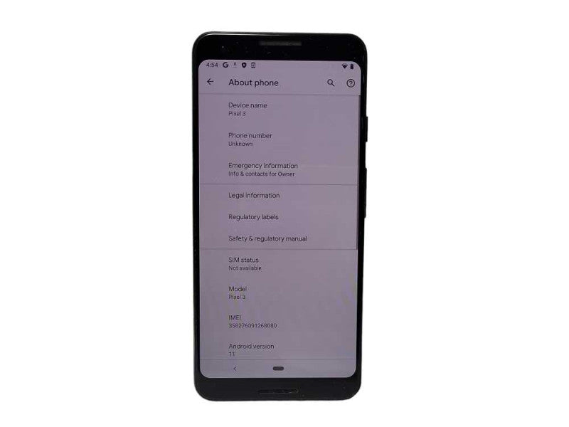 Google Pixel 3 64GB READ $