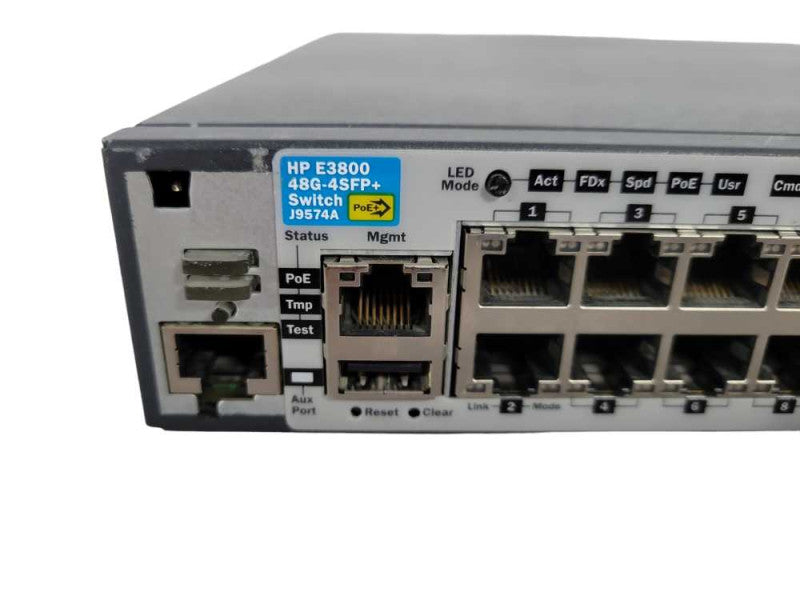 HP E3800 48G-4SFP+ 48-Port Gigabit Ethernet Switch J9574A !