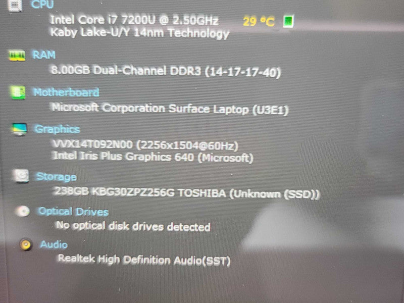 Microsoft Surface Laptop | i7-7200U| 8GB DDR3| 256GB SSD MAROON  Î²