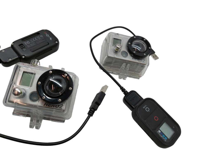 Go Pro Camera Bundle , 4 Cameras Model:CHDHX-301, 3 Remotes model: Armte-001 =