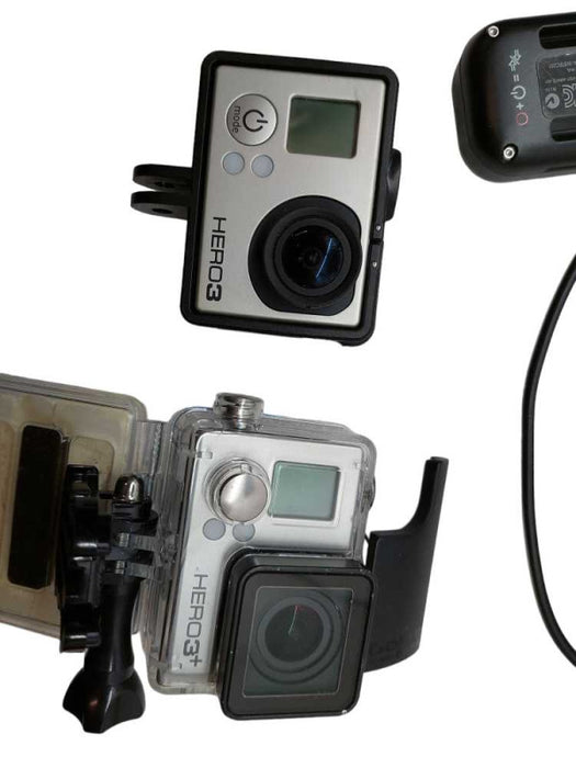 Go Pro Camera Bundle , 4 Cameras Model:CHDHX-301, 3 Remotes model: Armte-001 =