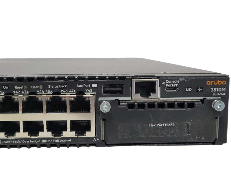 ARUBA 3810M JL074A 48-Port Gigabit PoE+ Managed Switch, 1x PSU _