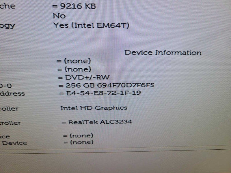 Dell OptiPlex 3060 - Core I5-8500 | 16GB RAM | 256GB NVMe Q%