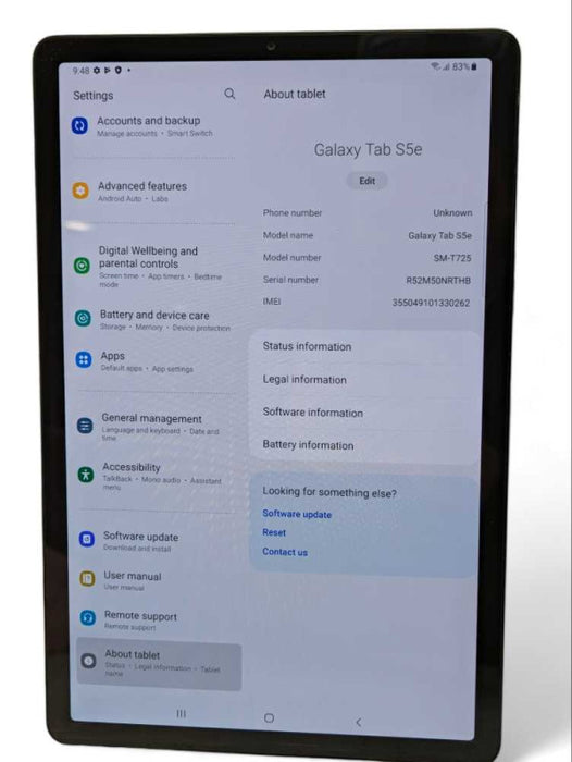 Samsung Galaxy Tab S5e 64GB WiFi+Cellular UNLOCKED SM-T725  -