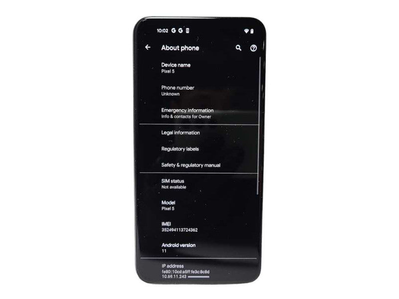 Google Pixel 5 128GB Black READ $