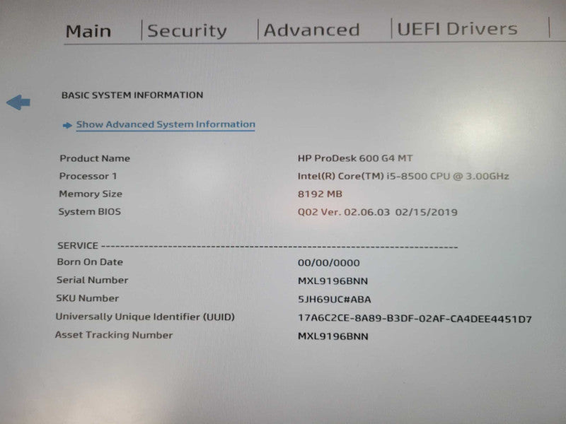 HP ProDesk 600 G4 MT | i5-8500 @ 3.00GHz 8GB DDR4 256GB NVMe !