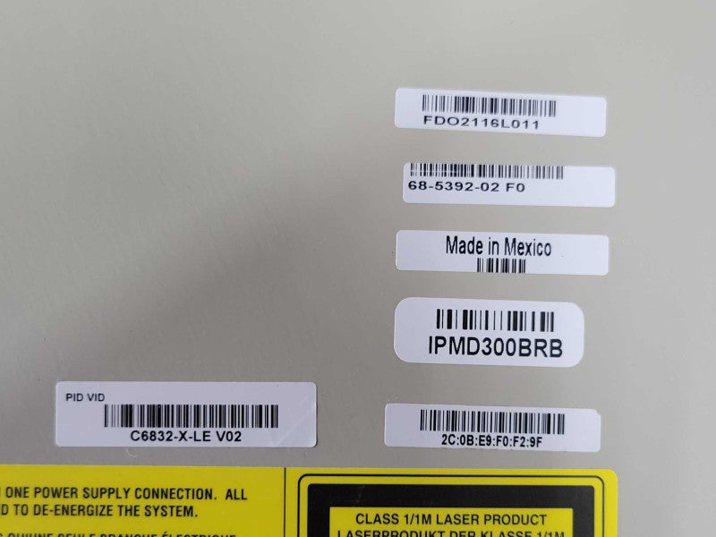 Cisco C6832-X-LE Catalyst 6832-X-Chassis 2x C6048-X-750W-AC PSU _