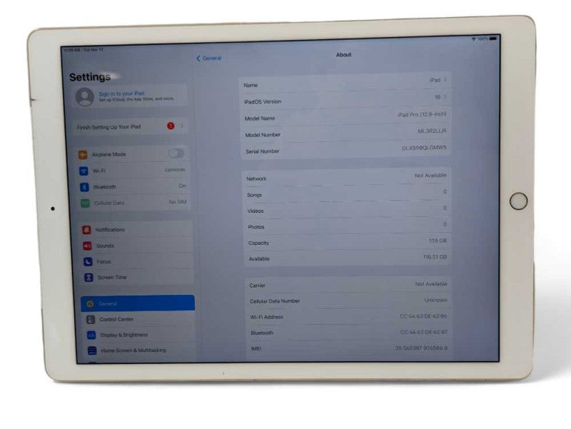 Apple iPad PRO (12.9 inch) 128GB WiFi+Cellular UNLOCKED -