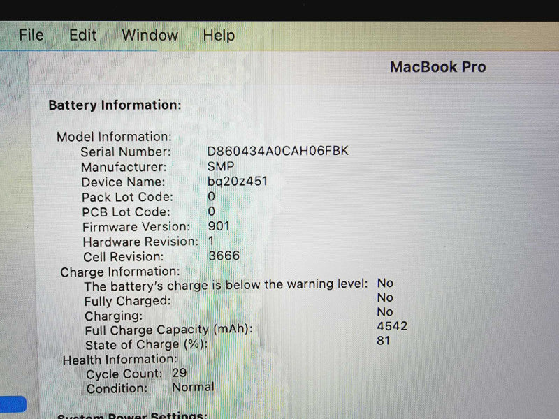 Apple Macbook Pro 2017 13\\\\\\" Core i7-7660U @ 2.5GHz 16GB DDR3 250GB SSD [A1708] (