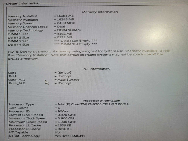 Dell OptiPlex 7070 SFF i5-9500 @ 3.00GHz 16GB DDR4 256GB NVMe !