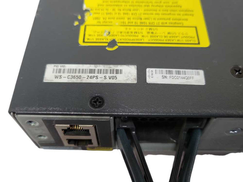 Cisco WS-C3650-24PS-S 24-Port Gigabit Managed switch, 1x PSU Q_