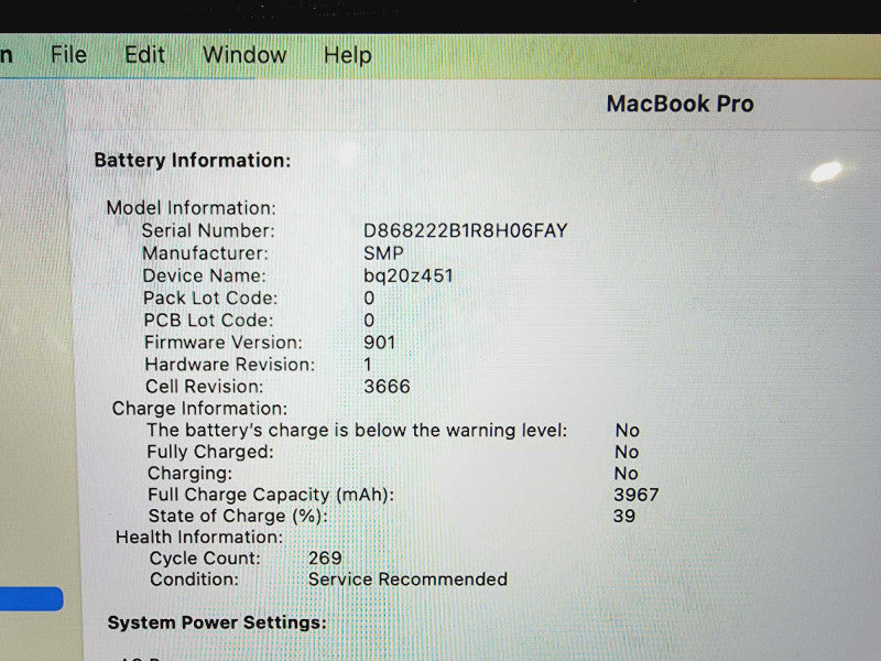 Apple Macbook Pro 2017 13\\\\\\" Core i5-7360U @ 2.3GHz 16GB DDR3 250GB SSD (