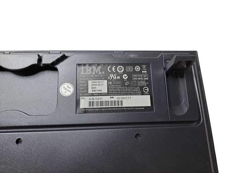 IBM SK-8845 | USB Wired Keyboard With TrackPad | Tested )