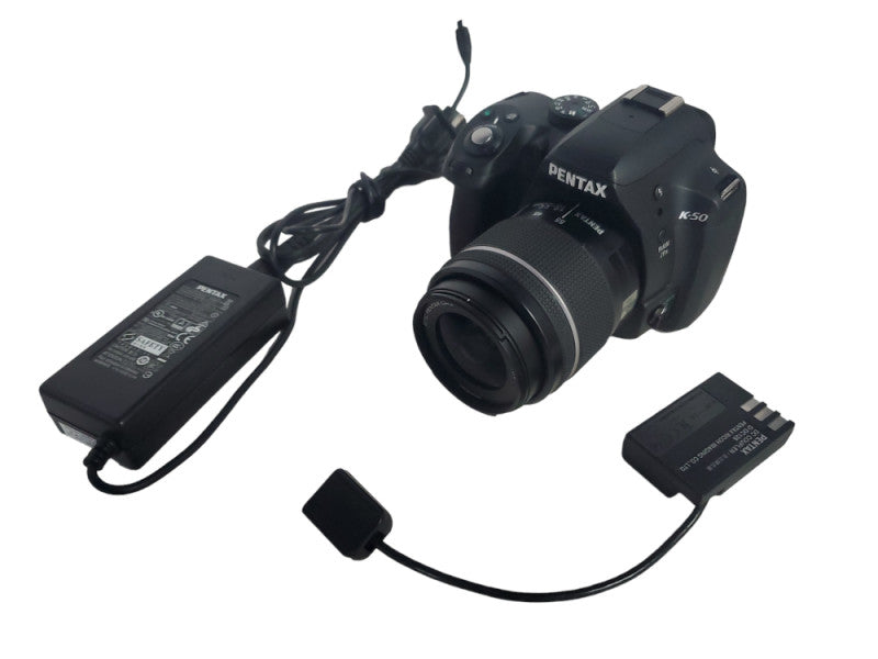 Pentax K-50 16.3MP DSLR Camera with 18-55mm Lens, DC Coupler D-DC128 |