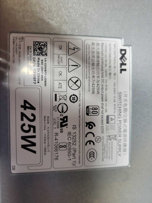 Dell Precision T5820 Xeon W-2123 3.6GHz, 8GB, 1.9TB SSD, NVS310 GPU425W PSU _