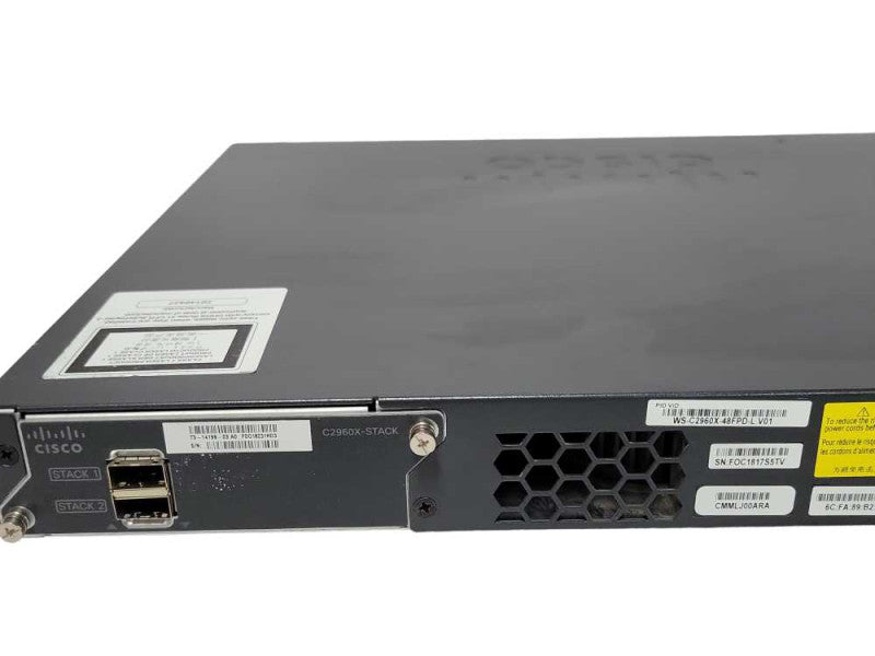 Cisco WS-C2960X-48FPD-L 48 POE+ GE+2 10G SFP+, C2960X-STACK,  Q_