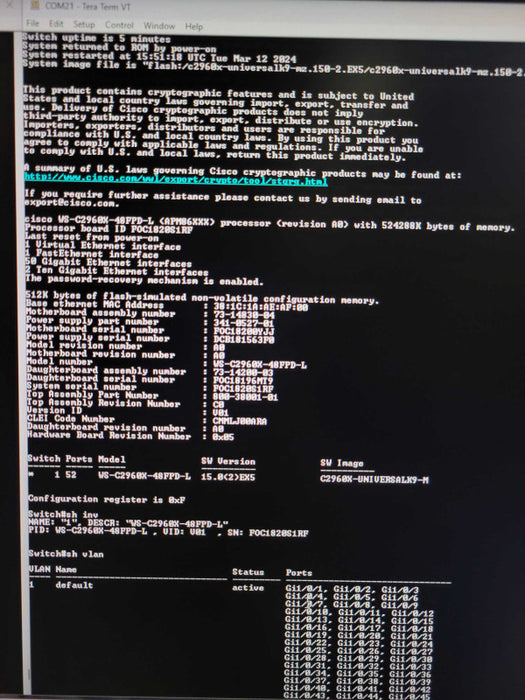 Cisco WS-C2960X-48FPD-L 48 POE+ GE+2 10G SFP+, C2960X-STACK,  Q_