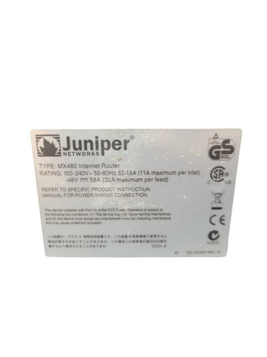 Juniper MX480 Internet Router + 2x DPCE-R-4XGE 10GB Eth XFP %