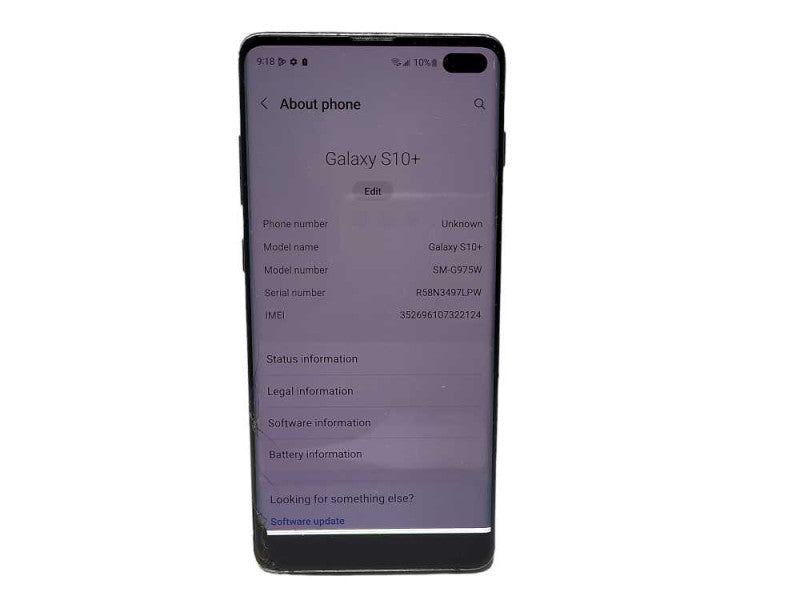 Samsung Galaxy S10+ SM-G975W 128GB READ $