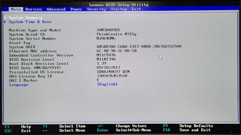 LENOVO M715q, AMD A112-9800E R7, 8GB, 128GB NVMe, WiFi, w/PWRADPTR