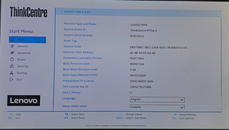 Lenovo M75q-1 USFF Desktop | Ryzen 5 PRO 3400GE @ 3.30GHz 16GB DDR4 256GB SSD )