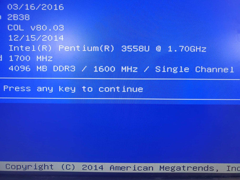 HP Pavilion Mini Desktop, Pentium 3558U, 4GB DDR3, No HDD Q|
