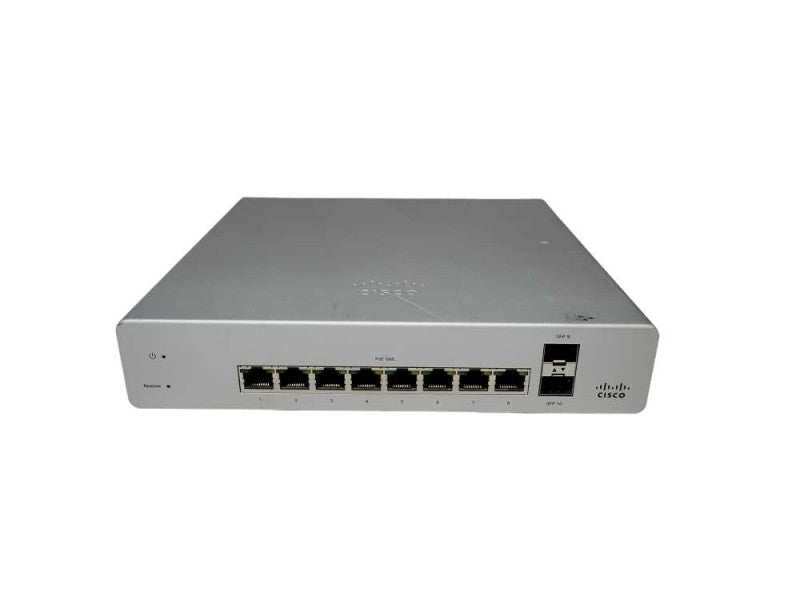 Cisco Meraki MS220-8P 8 Port GigE 124W PoE Switch (UNCLAIMED) %