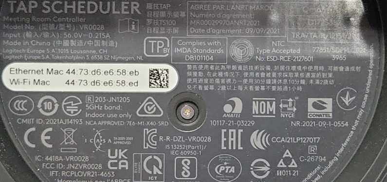 Logitech VR0028 Tap Scheduler only For Zoom and Teams _