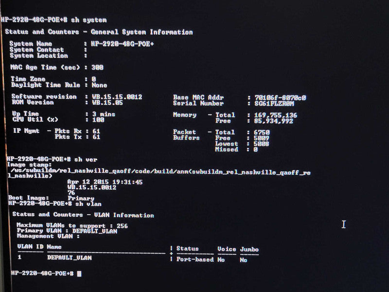 HP J9729A 2920-48G-POE+ 49 Port Gigabit PoE+ Switch Q_