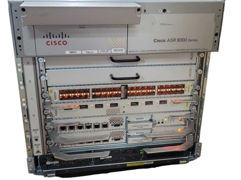 Cisco ASR-9006-AC 6-bay aggregation service router with PSU and cards SEE _