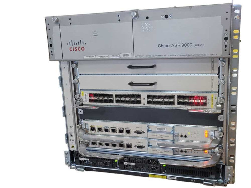 Cisco ASR-9006-AC 6-bay aggregation service router with PSU and cards READ _