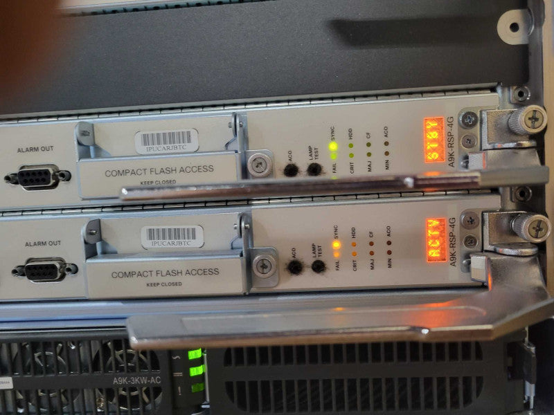 Cisco ASR-9006-AC 6-bay aggregation service router with PSU and cards READ _