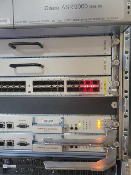 Cisco ASR-9006-AC 6-bay aggregation service router with PSU and cards READ _