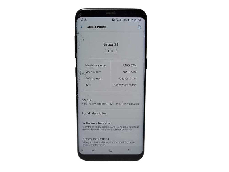 Samsung Galaxy S8 64GB (SM-G950W) - READ $