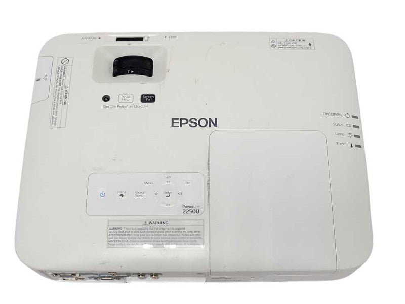 Epson PowerLite 2250U Full HD WUXGA 3LCD Projector, 1197 Hrs, No Remote, SEE _