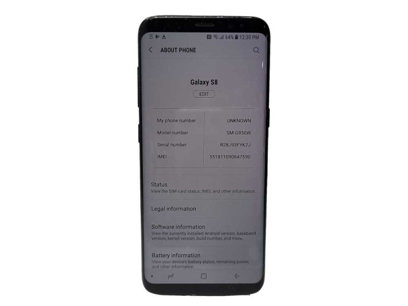Samsung Galaxy S8 64GB (SM-G950W) - READ  $