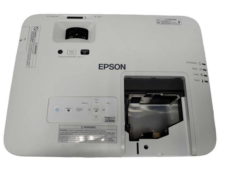 Epson PowerLite 2250U Full HD WUXGA 3LCD Projector, No Remote, No LAMP, SEE Q_