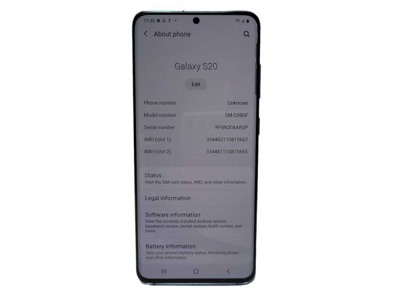 Samsung Galaxy S20 5G SM-G980F - READ  $