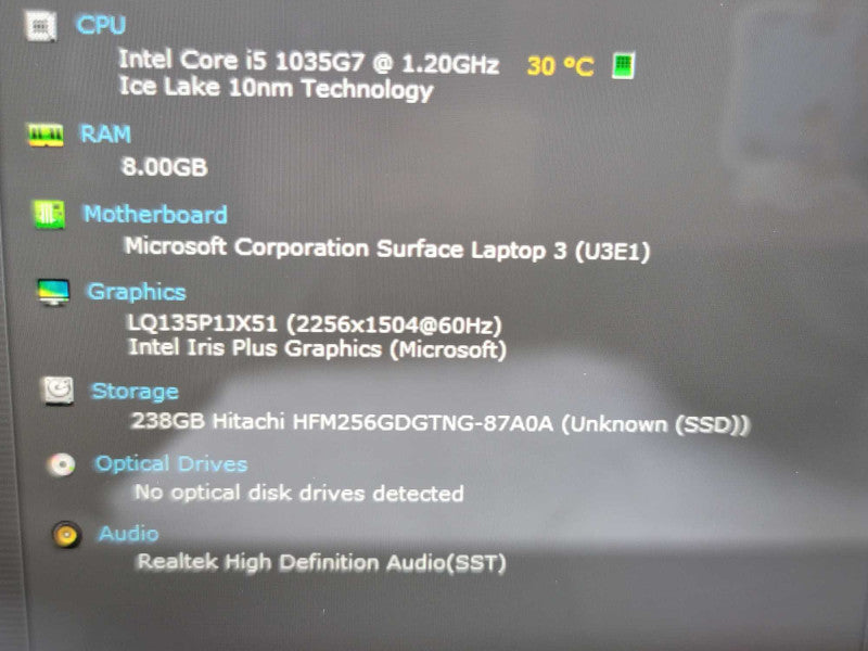 Microsoft Surface Laptop 3| i5-1035G7| 8GB DDR4| 256GB SSD W/ DOCK Î²