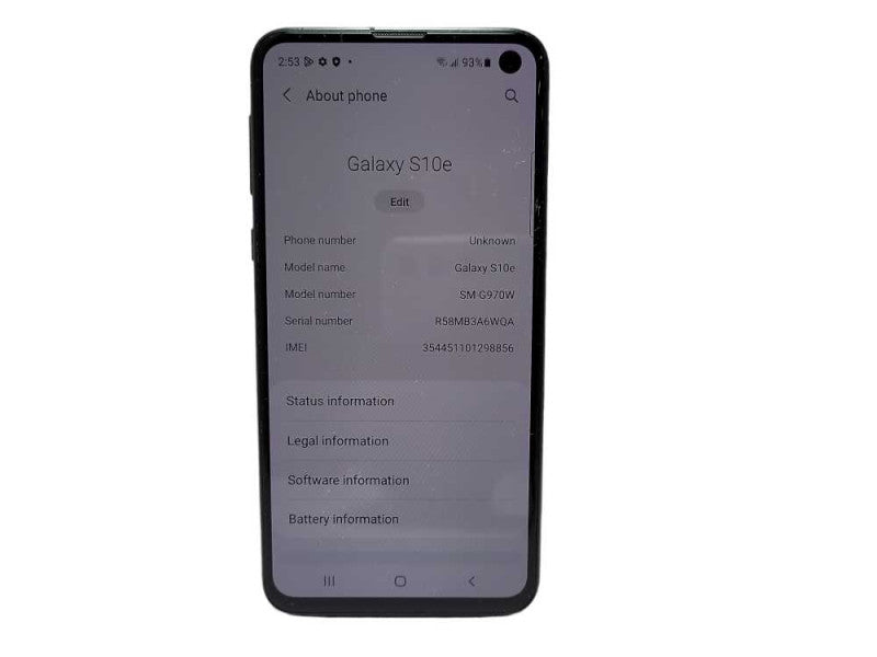 Samsung Galaxy S10e 128GB (SM-G970W) READ  $