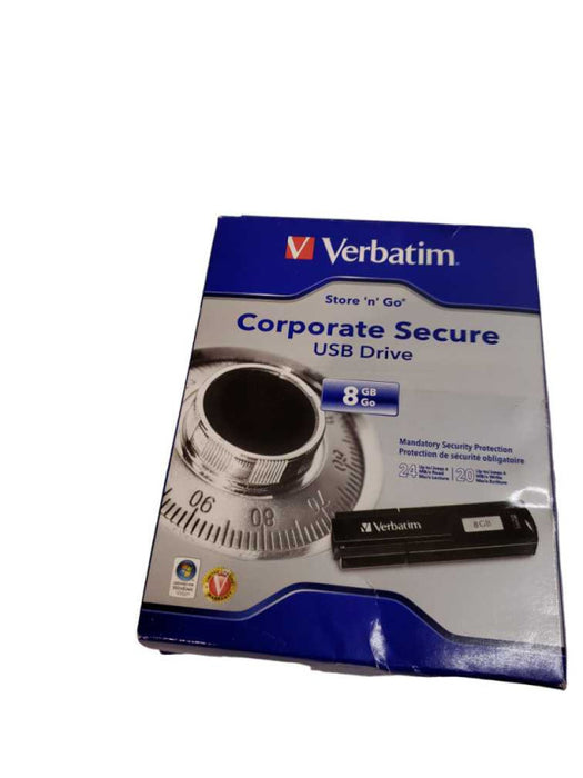 8GB Verbatim Corporate Secure USB Drive +