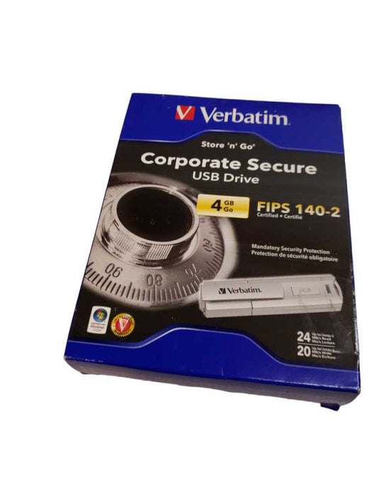 4TB Verbatim Corporate Secure USB Drive +