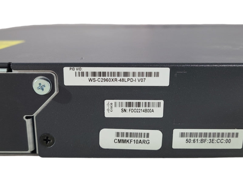 Cisco WS-C2960XR-48LPD-I, 48-Port Gig PoE Switch, 2x SFP+, 1x 640W PSU