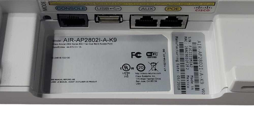Lot of 3x Cisco AIR-AP2802I-A-K9 802.11ac Dual Band Access points, READ Q_