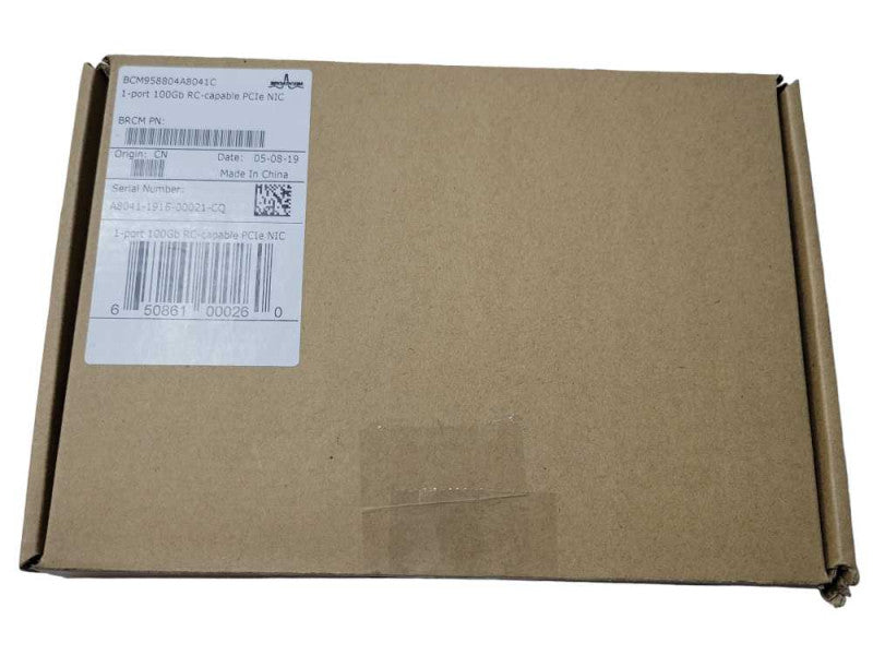 Open-Box Broadcom 1-Port 100Gb RC-capable PCIe NIC BCM958804A8041C  _