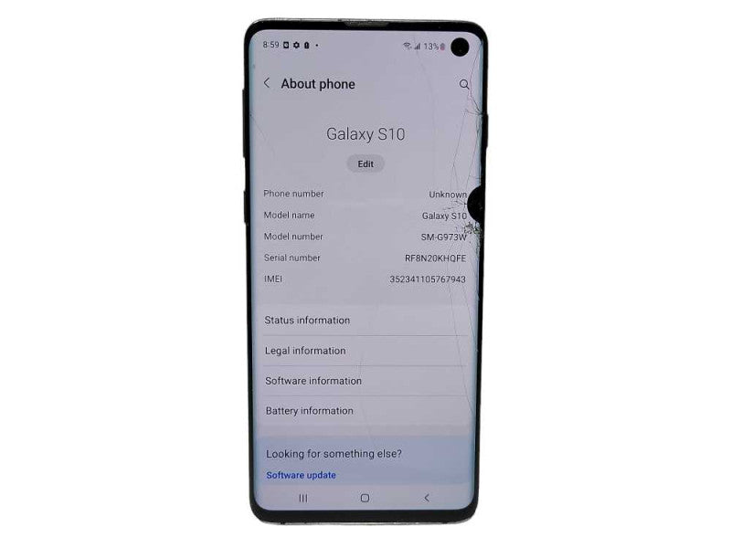 Samsung Galaxy S10 128GB (SM-G973W) - READ $