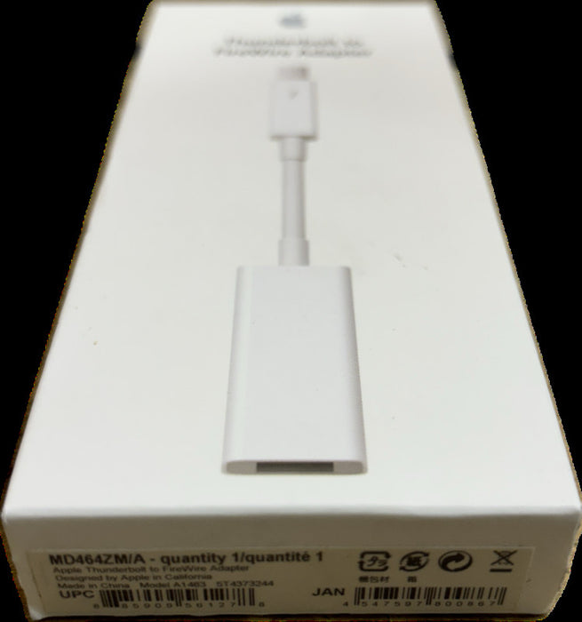 Genuine Apple Thunderbolt to FireWire Adapter (MD464ZM/A) Brand New Q